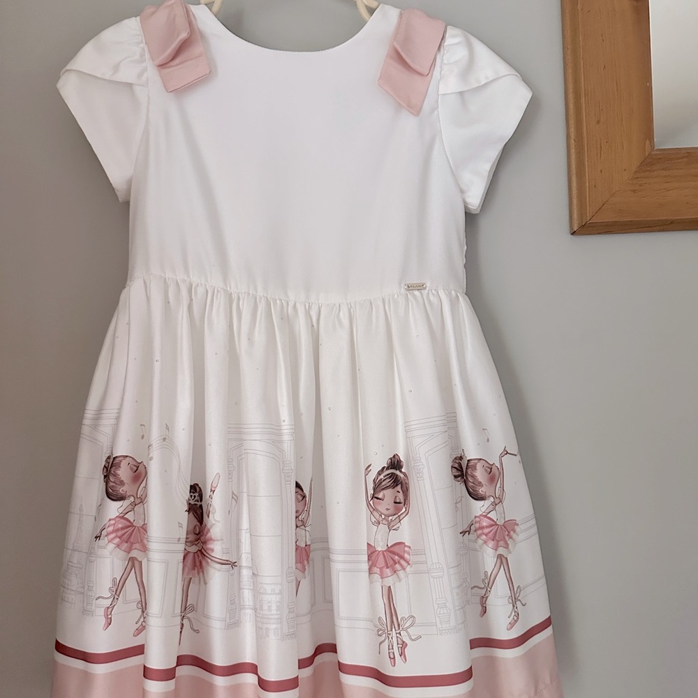 Adorable White and Pink Ballerina Dress